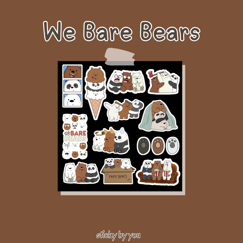 

Sticker We Bare Bears - Sticker Aesthetic Movie - Aksesoris Laptop/Case HP/dll - Gift/Merch/Freebies