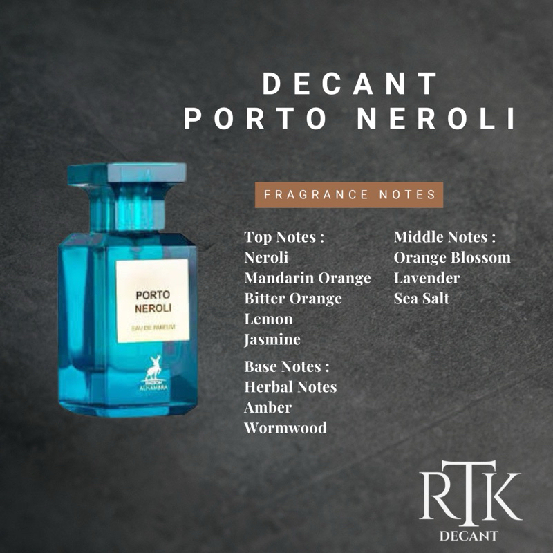 Decant Parfum Maison Alhambra Porto Neroli for Men