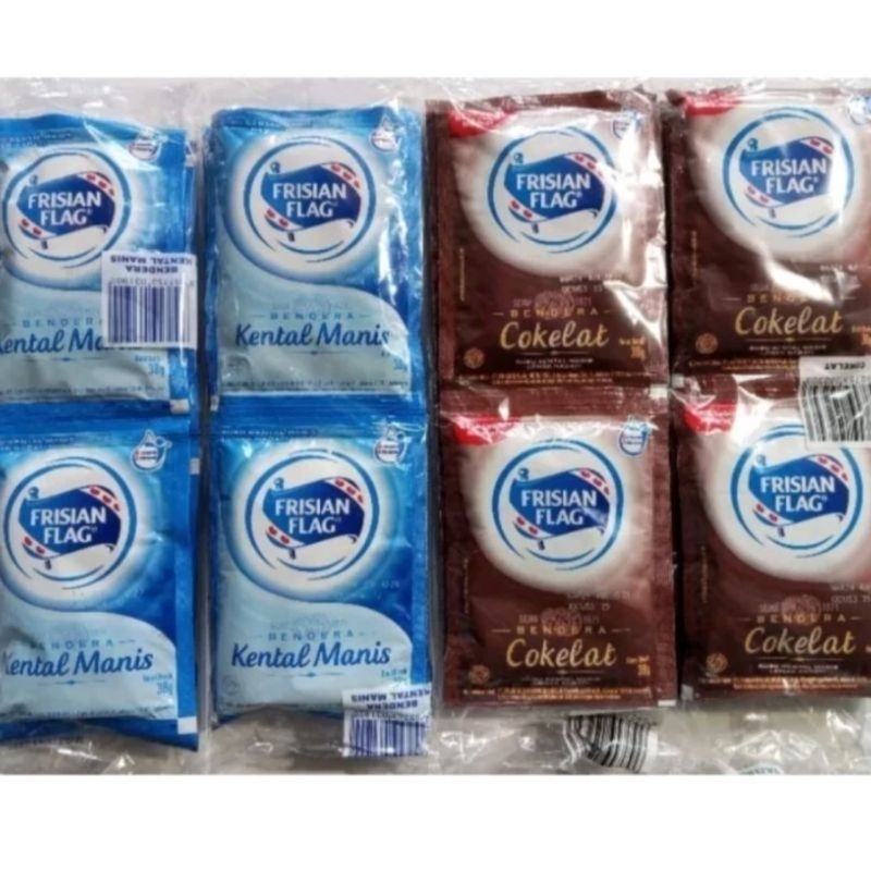 

SUSU FRISIAN FLAG KENTAL MANIS ( BENDERA ) COKLAT PUTIH SACHET
