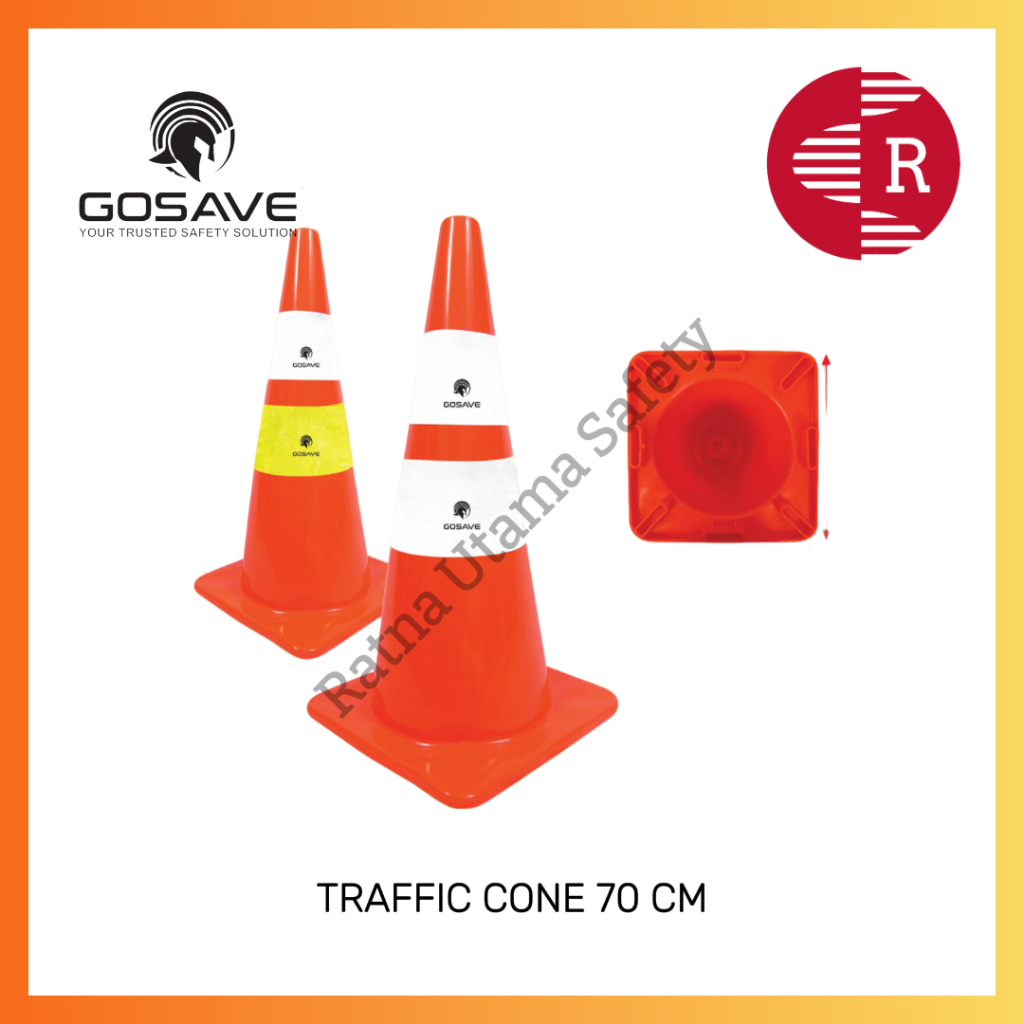 Traffic Cone Safety / Kerucut Lalu Lintas / Traffic Cone 70 cm