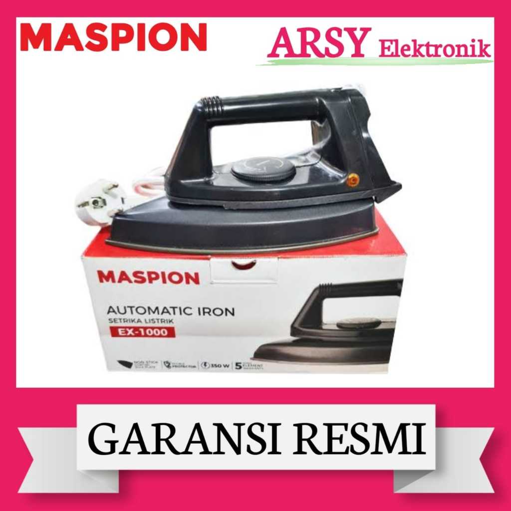 SETRIKA MASPION ANTI LENGKET EX-1000/MASPION SETRIKA ANTI LENGKET EX-1000 GARANSI PABRIK