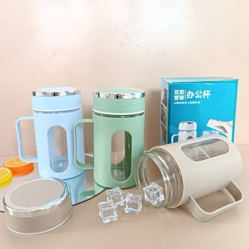 FLASH SALE ( 017 ) MUG JAR KACA PASTEL + BOX GELAS JAR KACA PASTEL CANGKIR JAR KACA PASTEL MUG KOPI