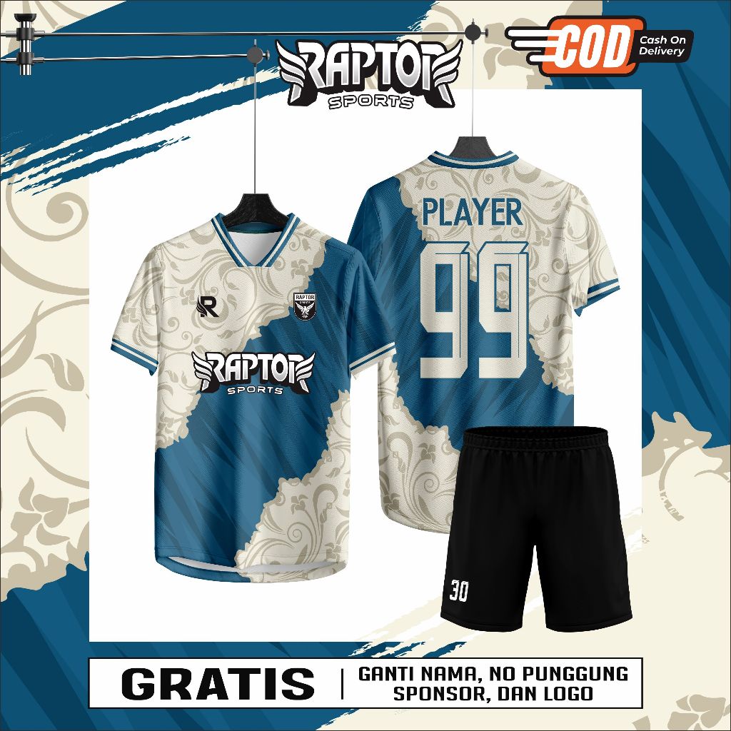 Jersey Futsal Full Printing Bebas Custom Design (BISA SATUAN)