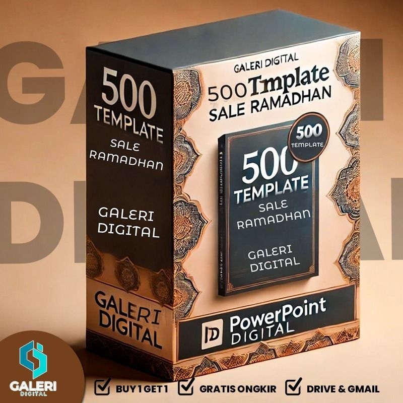 500 Template Desain Tema Ramadhan dan Idul Fitri Powerpoint + 10 Template JSON Elementor