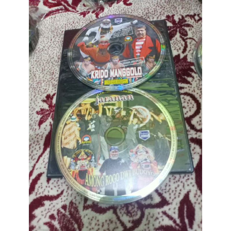 KASET VCD JARANAN KRIDO MANGGOLO & AMONG ROGO DWI BUDOYO TANPA COFER BONUS BOX