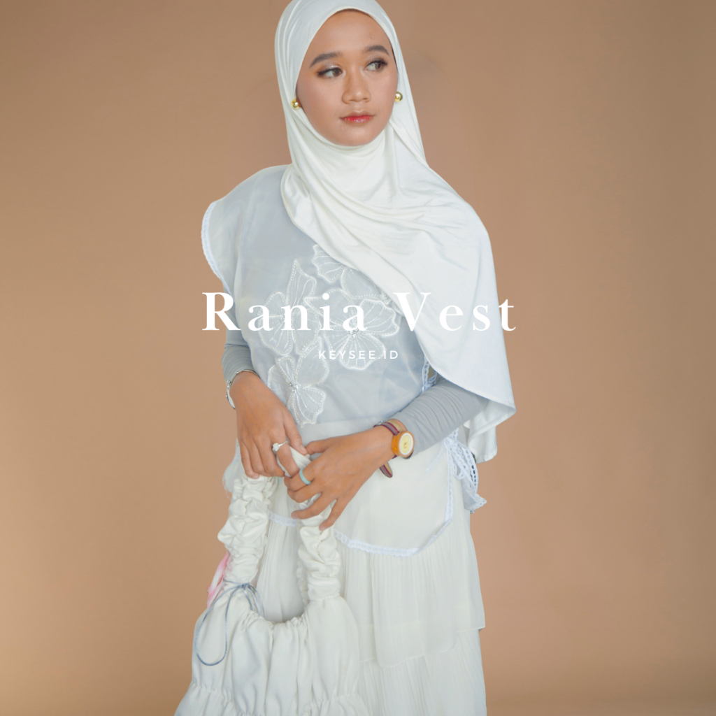 Rania Vest / Vest Brokat / Atasan Brokat Wanita - Keysee.id