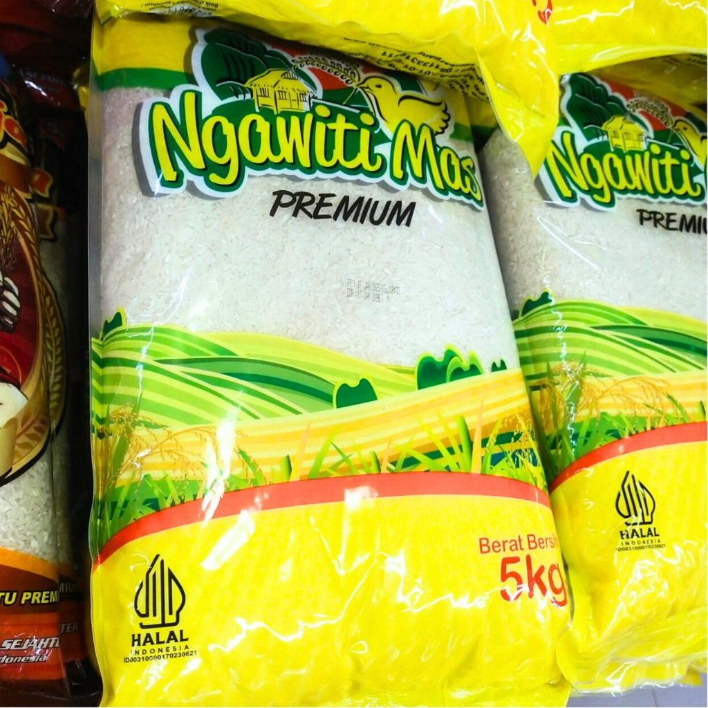 

Beras Premium 5kg Rice Sehat Aman Varian Random Ngawiti Mas / Raja Ultima / Raja Platinum / Anak Raja / Cetra Ramos / Maknyuss / Tanak Nasi/ Fortune