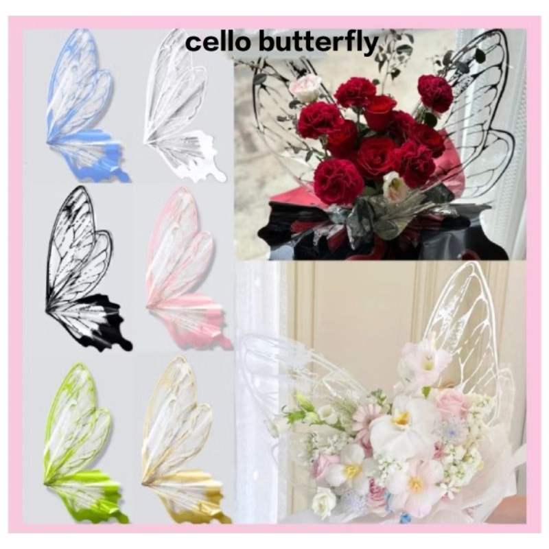 

10 SET Cellophane Butterfly (10lbr sayap atas + 10lbr sayap bawah)