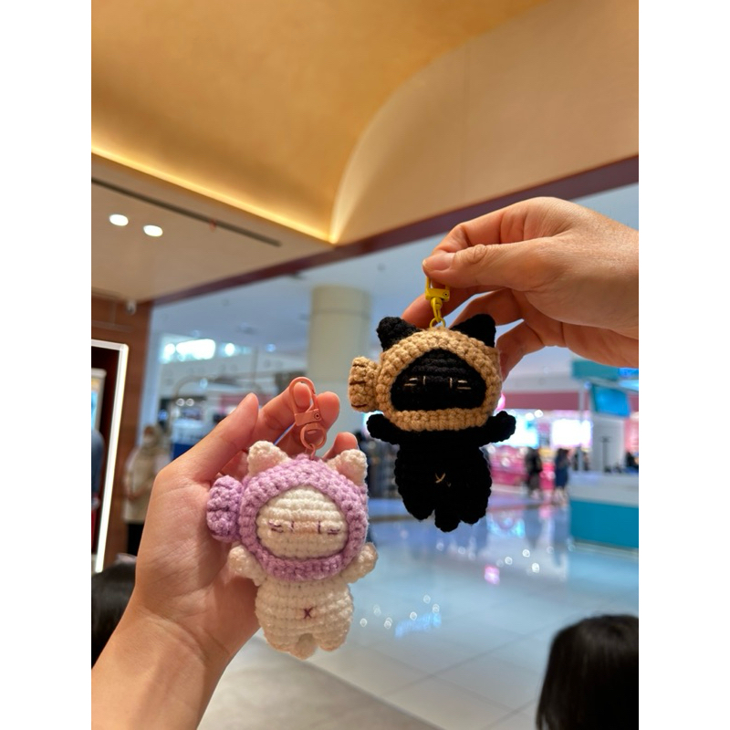 Karyajemarica - Taiyaki Cat Amigurumi Keychain