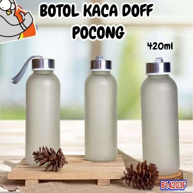 Tumbler Botol Minum Kaca Doff