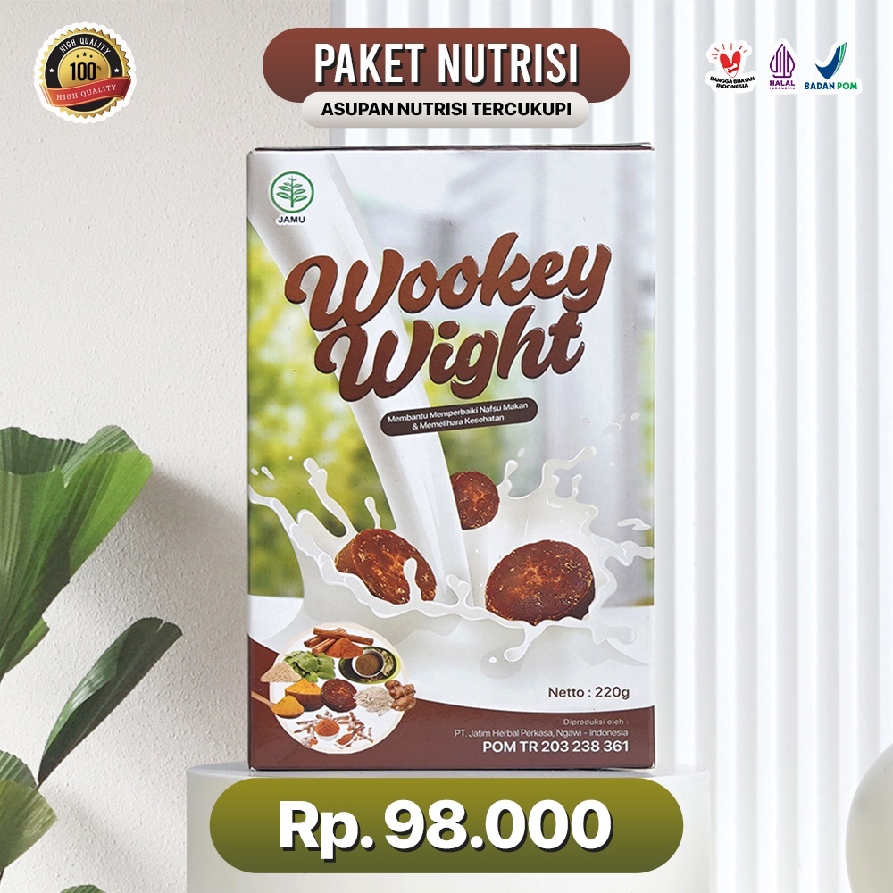 

PROMO SEHAT!!! (1 BOX) Wookey Weight - Susu Penambah Berat Badan 220gr Paket Nutrisi HALAL MUI