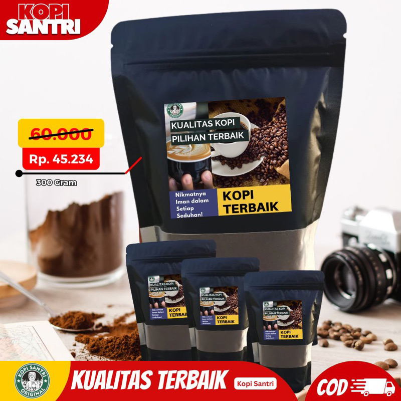 

KOPI BUBUK ANDALAN SANTRI / 300 GRAM / KOPI SANTRI KHAS PONDOK / KOPI BUBUK / KOPI JEPARA