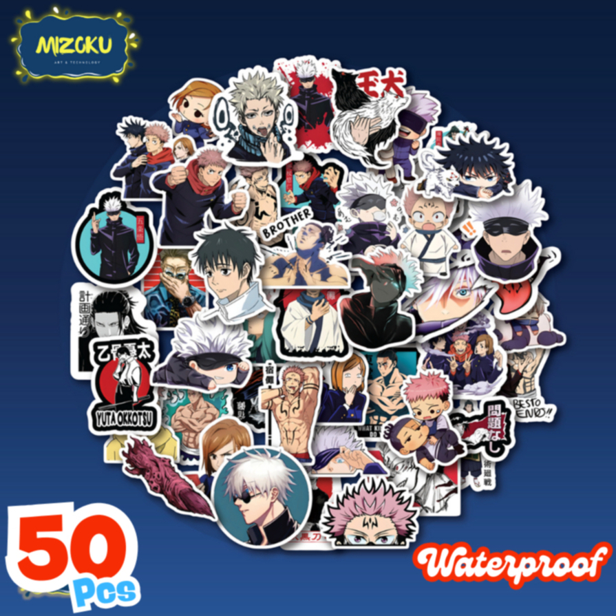 

STICKER PACK ANTI AIR ANIME JUJUTSU KAISEN JJK UNTUK SCRAPBOOK | TUMBLER | HP | LAPTOP | KOPER | HELM | MOTOR | WATERPROOF