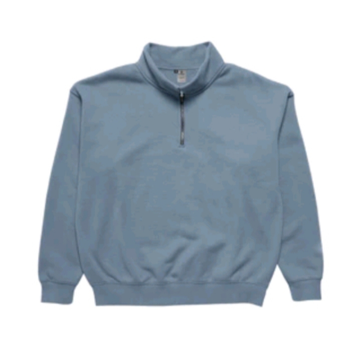 Sweater Crewneck Half Zip Zipper Polos Denim Pria Wanita / Sweater Crewneck Rugby / Sweater Crewneck