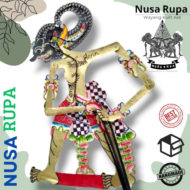 Wayang Kulit Asli Bima Alias Werkudara Murah