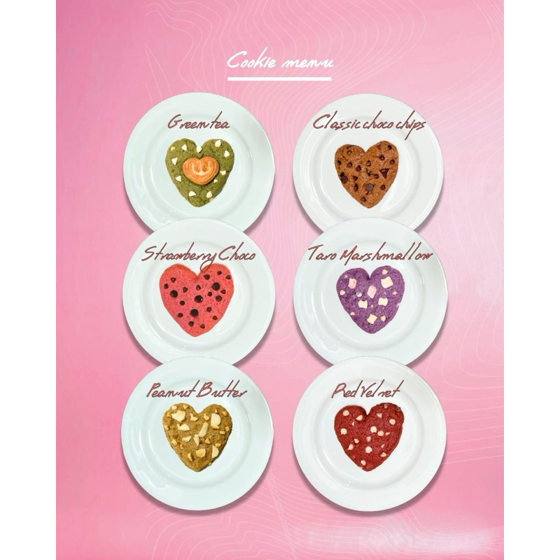 

Heart Valentine’s cookie kue bentuk hati (Soft cookie only)