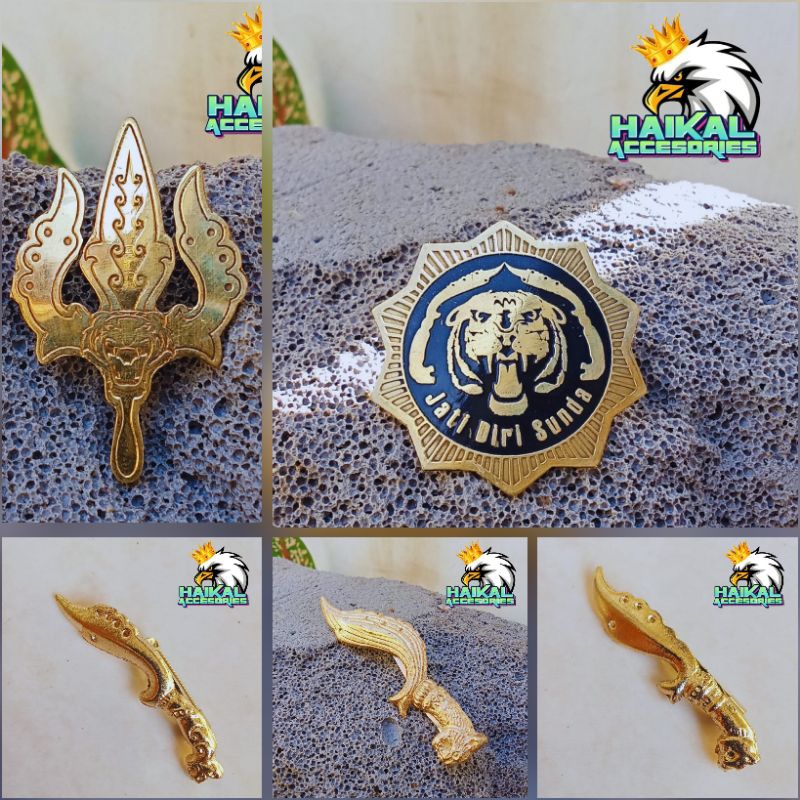 Pin kujang pin kujang jatidiri sunda pin kujang logam pin kujang stainless pin kujang kuningan