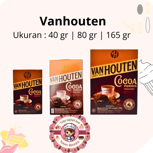 

Cokelat Bubuk Van Houten 40 gr | 80 gr | 165 gr Chocolate Powder