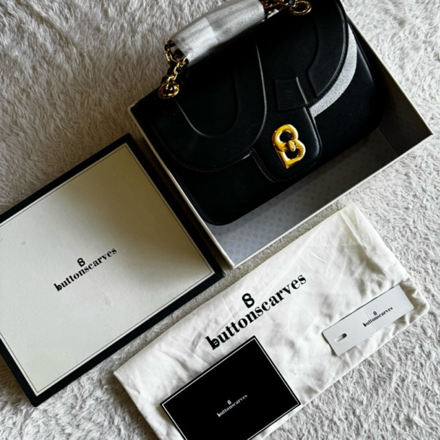 SPLIT PAYMENT Preloved Alma Chain Bag Medium Black by Buttonscarves