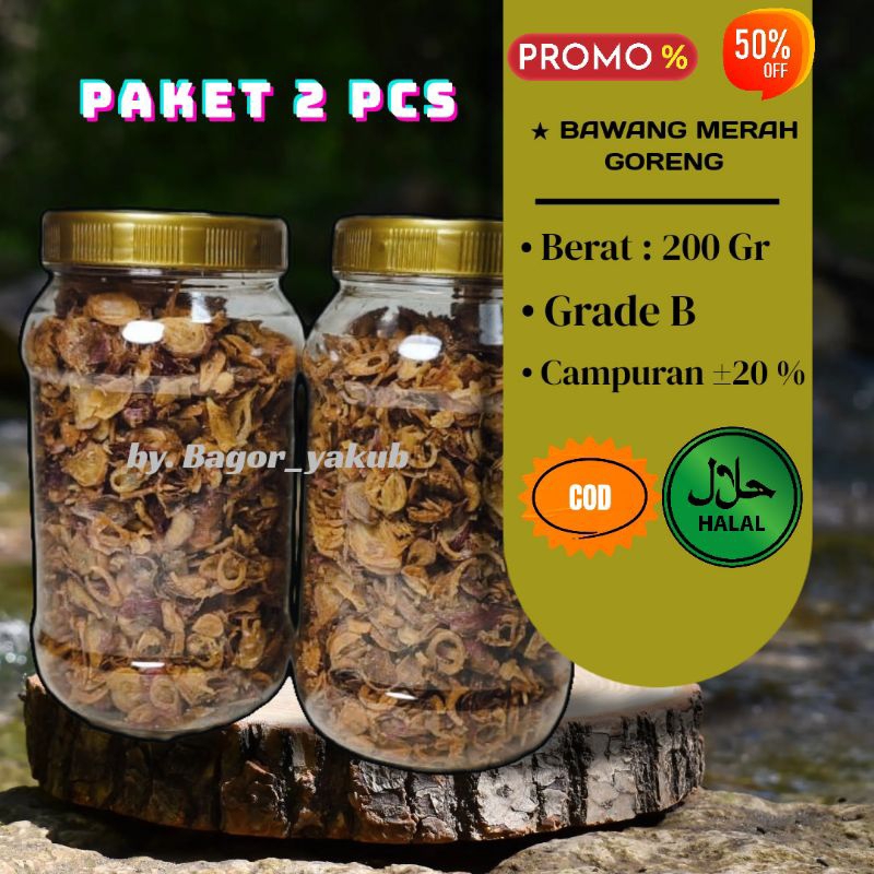 

Paket 2 PCS Bawang Goreng, Bawang Merah Goreng, Bawang Goreng Asli