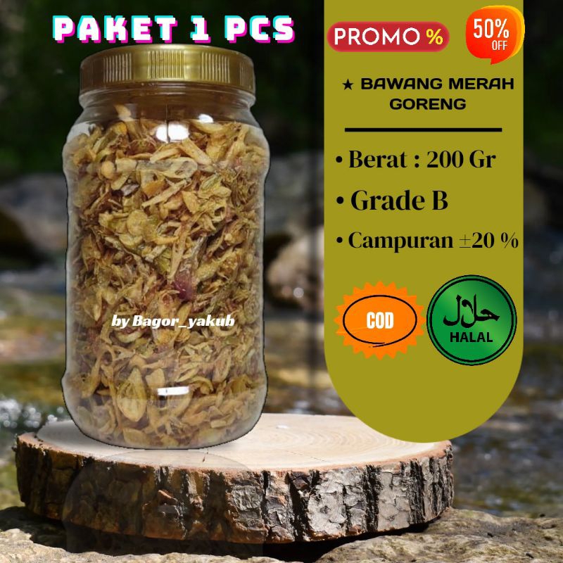 

Paket 1 PCS Bawang Merah Goreng, Bawang Goreng, Bawang Goreng Asli