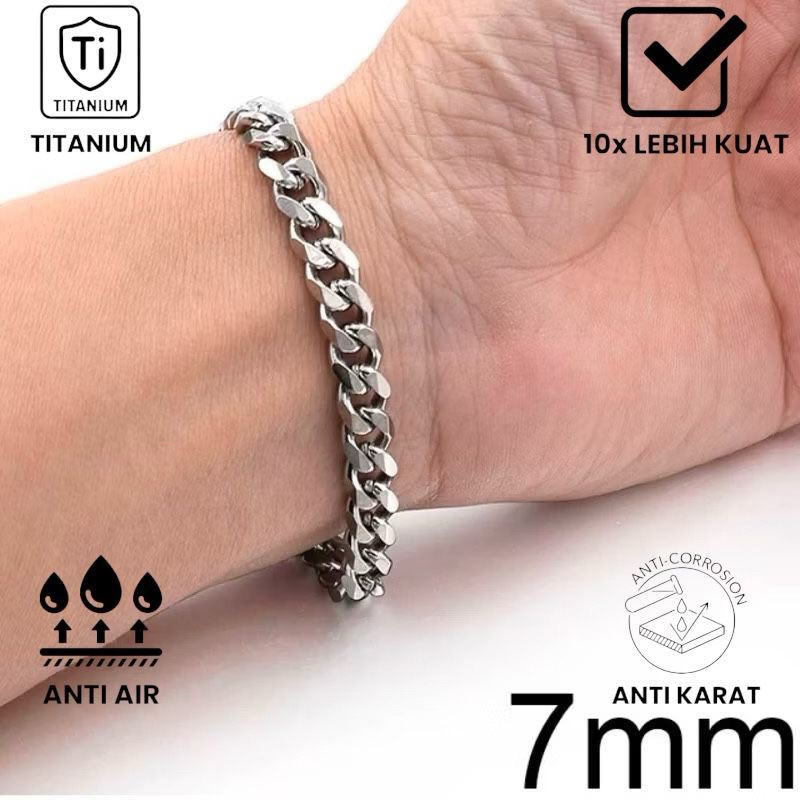 GELANG TANGAN PRIA ANTI KARAT/TITANIUM