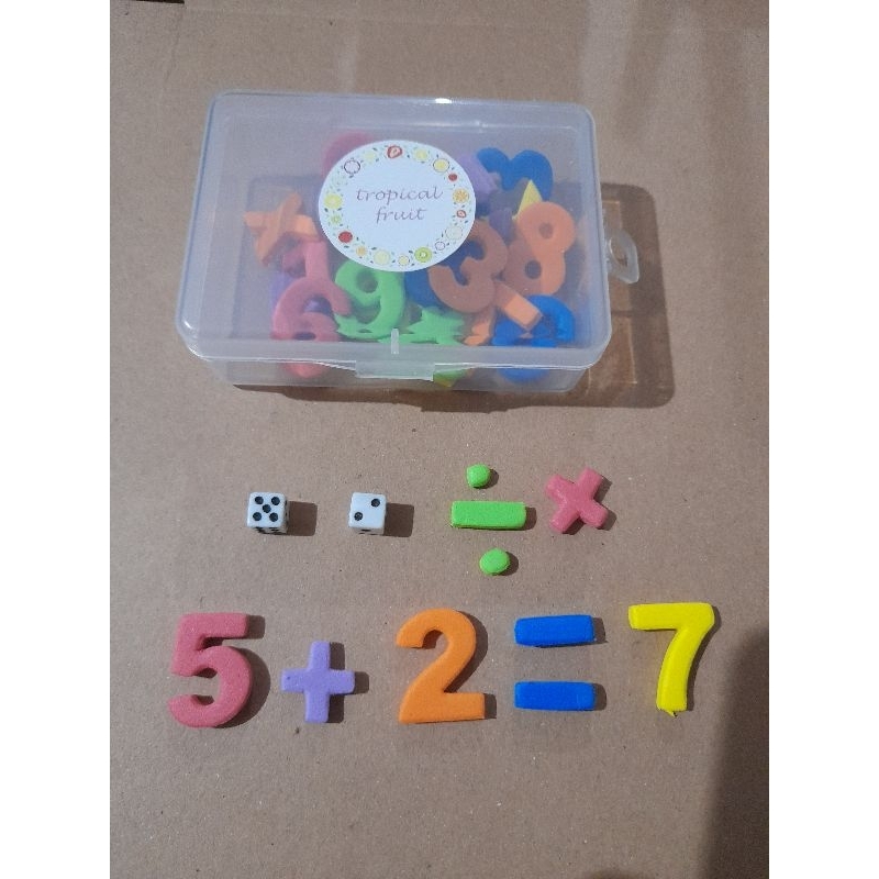 Mainan edukasi anak berhitung angka / mainan menghitung angka dadu / mainan matematika menghitung an