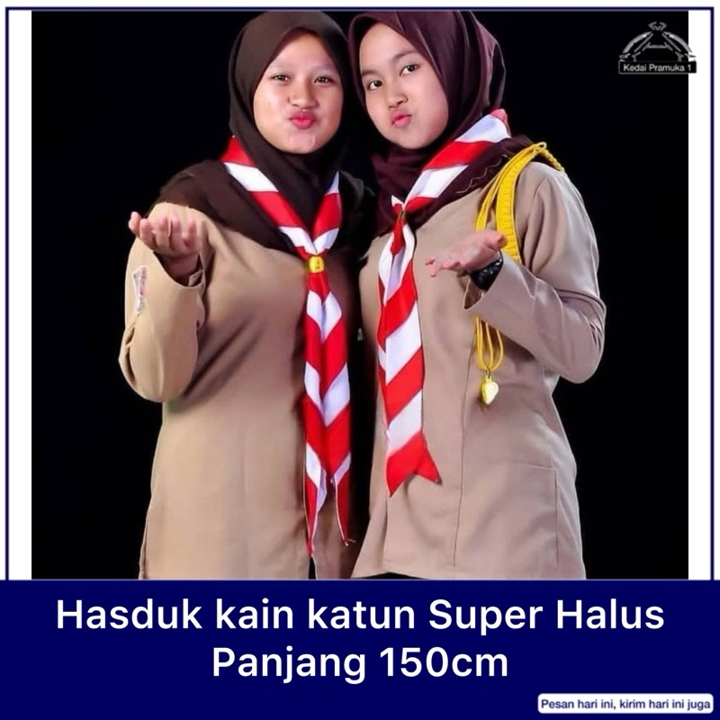 Hasduk Kacu Pramuka 150cm Merah putih Murah Siaga Penggalang Penegak Pembina Panjang