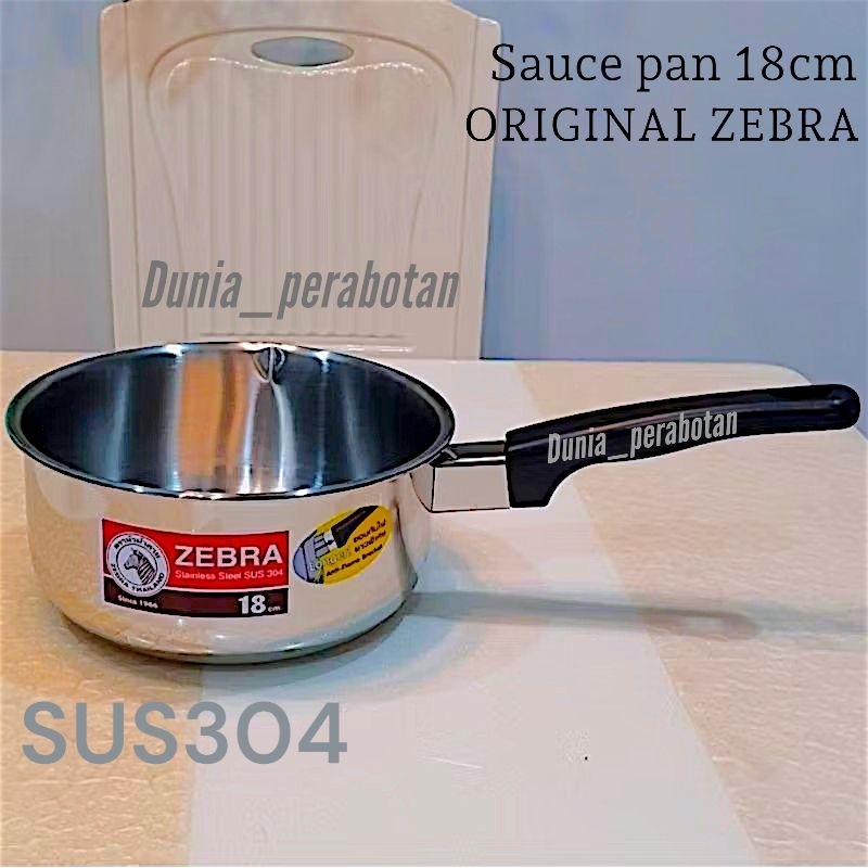 Zebra Sauce Pan 18cm Original SUS304 | panci susu stainless steel SUS304 | PANCI ORIGINAL ZEBRA | pa