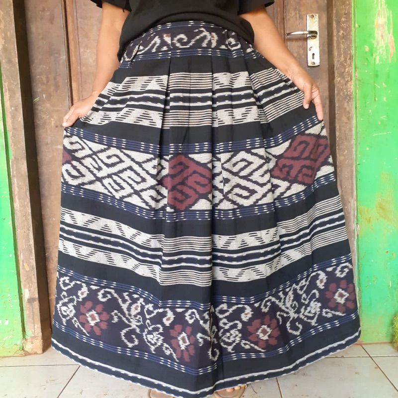 Rok Tenun Panjang Wanita - Rok tenun Wiru - Rok Tenun Mekar