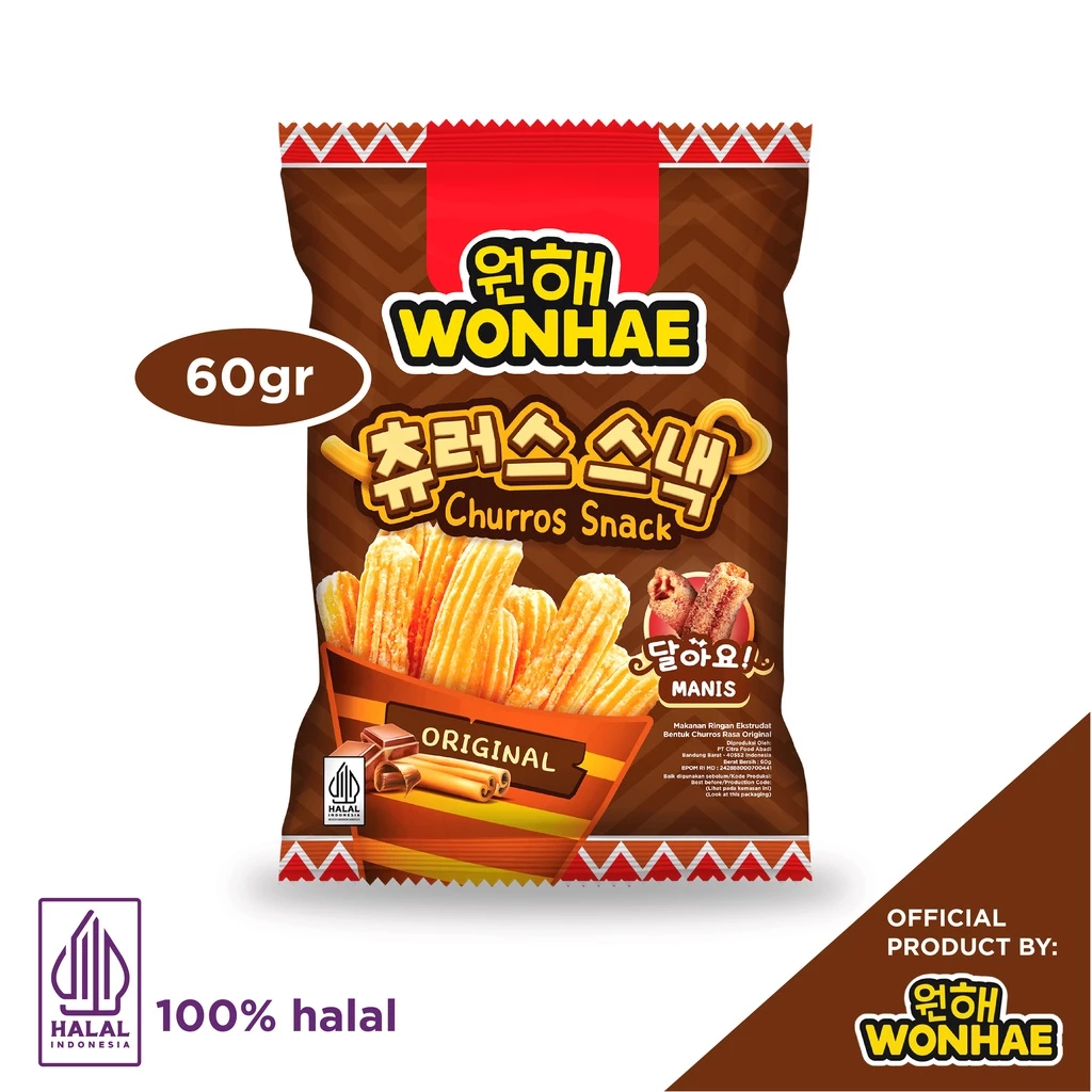 

[Exp 29 07 25] Wonhae Churros Snack Original 60 gr by Mujigae