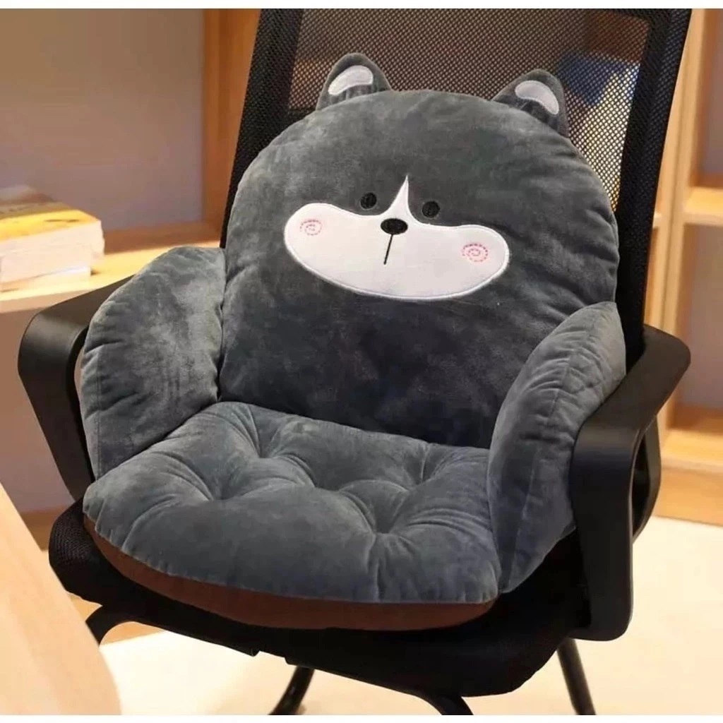 Bantal kursi alas duduk kantor penyandar punggung empuk halus lembut karakter dino husgy wortel stra