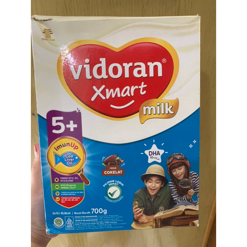 

Susu Bubuk (exp12.25) Vidoran Xmart 5+ Rasa Coklat 70gr