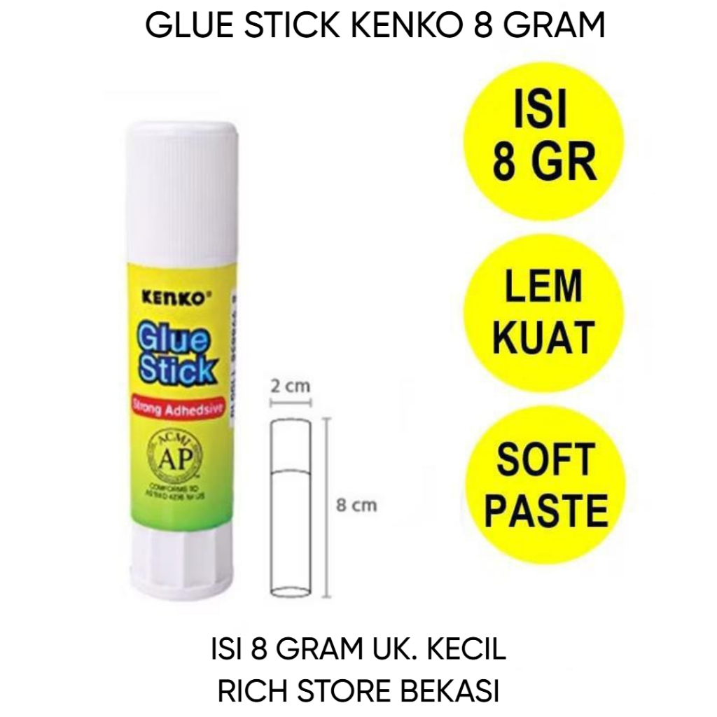 

GLUE STICK 8 GRAM [UK.KECIL] MERK KENKO UKURAN BESAR/LEM KERTAS BERKUALITAS HARGA PER 1 PCS