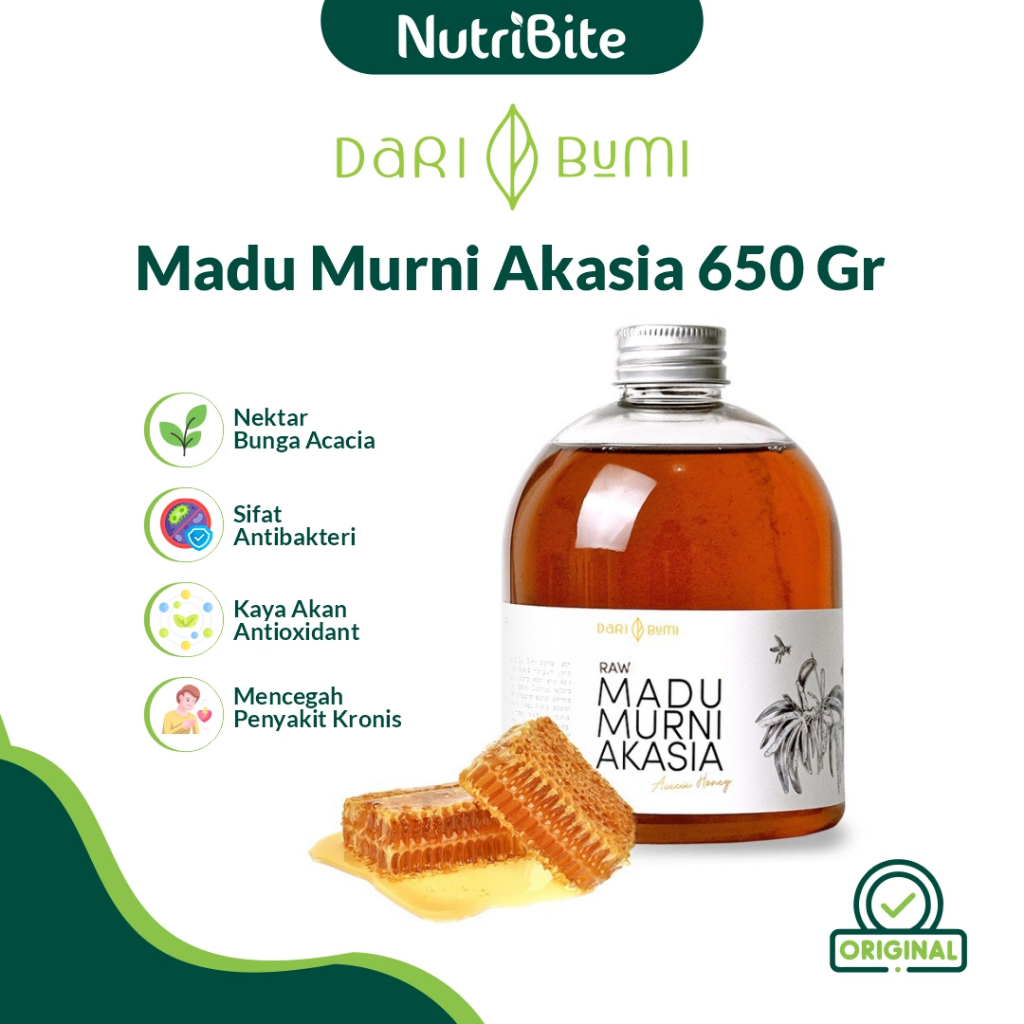 

DARI BUMI Madu Akasia Raw Honey Asli 650 Gram