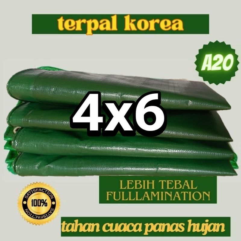 Terpal 4x6 meter tebal A20 korea 100% original