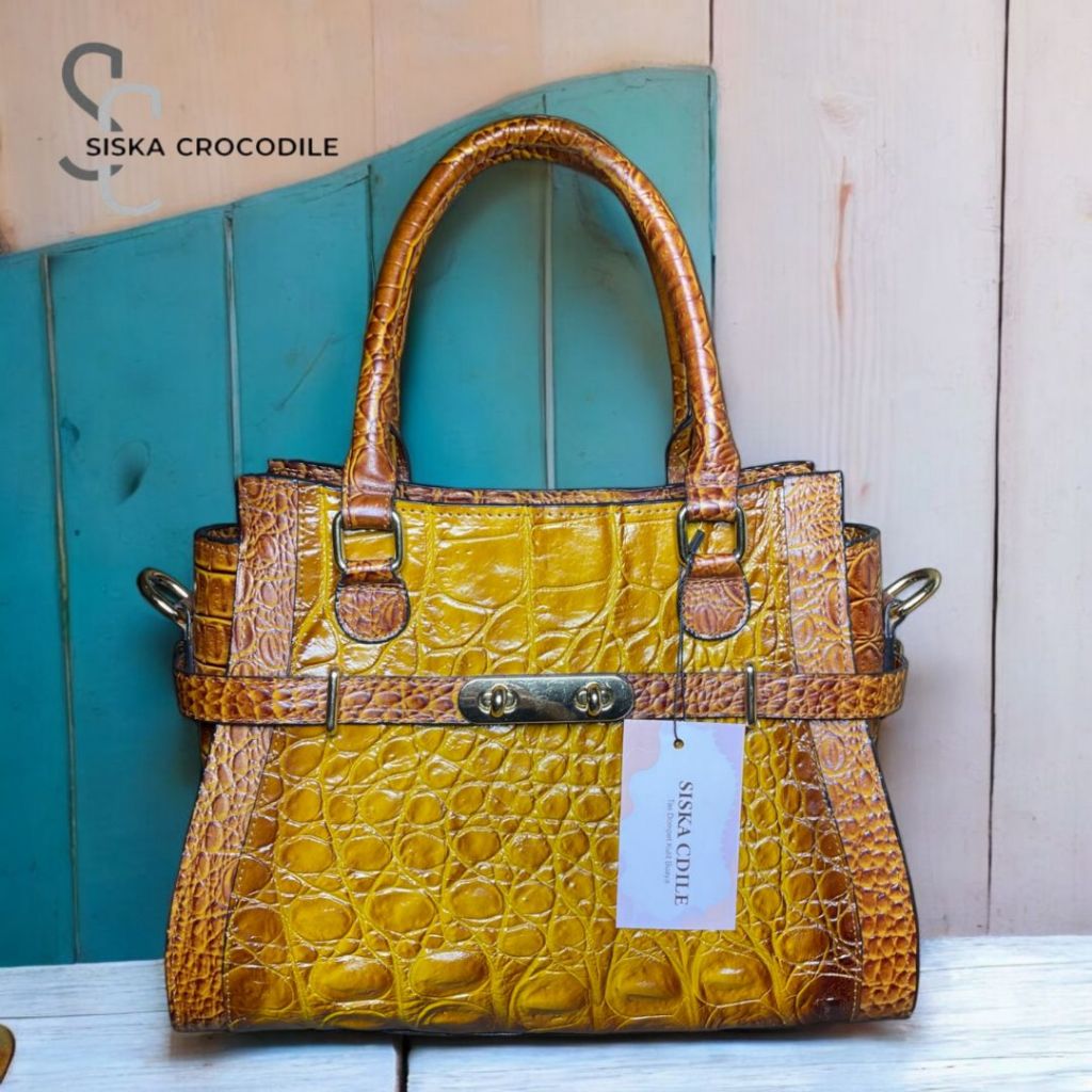 SC SISKA CROCODILE - Tas Wanita Kekinian Tas Selempang Tas Jinjing Tas Kulit Asli Cewe Tas Pesta Tas