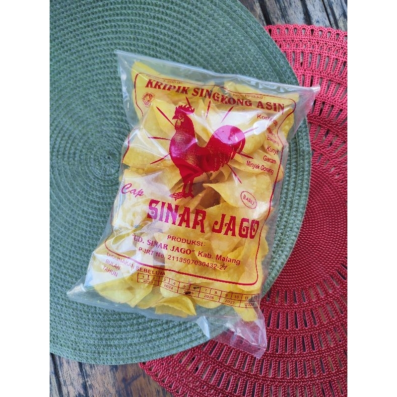 

Keripik Singkong Asin Jago Enak Gurih Renyah 200 Gram