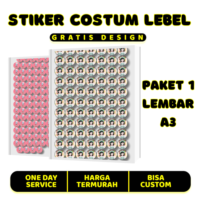 

STIKER / STIKER COSTUM / STIKER MAKANAN / STICKER / STICKER COSTUM / STIKER LABEL / STIKER DESIGN