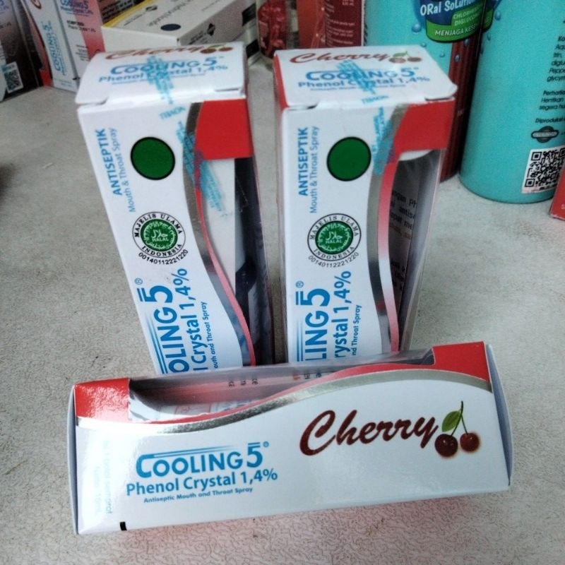 Cooling 5 spray Cherry sariawan radang tenggorokan