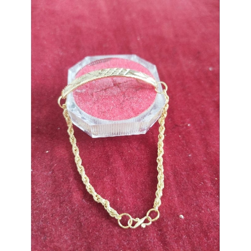gelang tangan rante tambang mainan plat, gelang tangan titanium, gelang tangan anak, gelang tangan k
