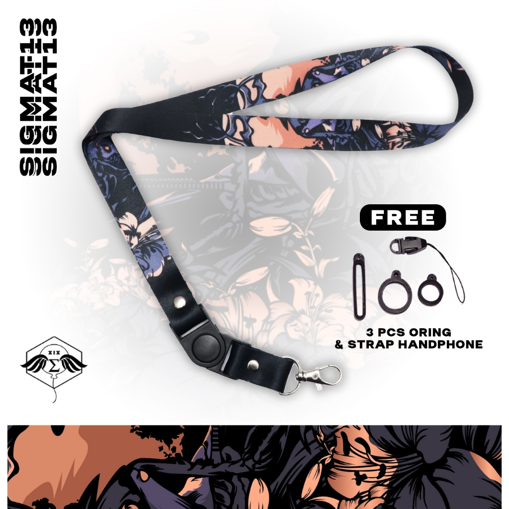 

Lanyard Name Tag Card Holder Gantungan Kartu Tali Card 2 cm Full Printing 2 Sisi - Abstrak Series V2