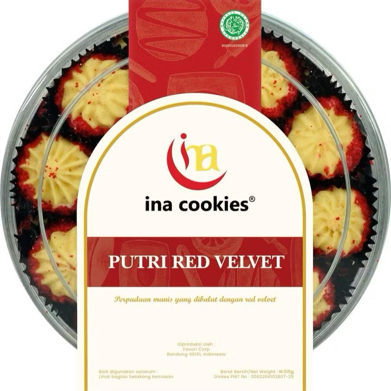 

Putri red velvet kue kering premium ina cookies