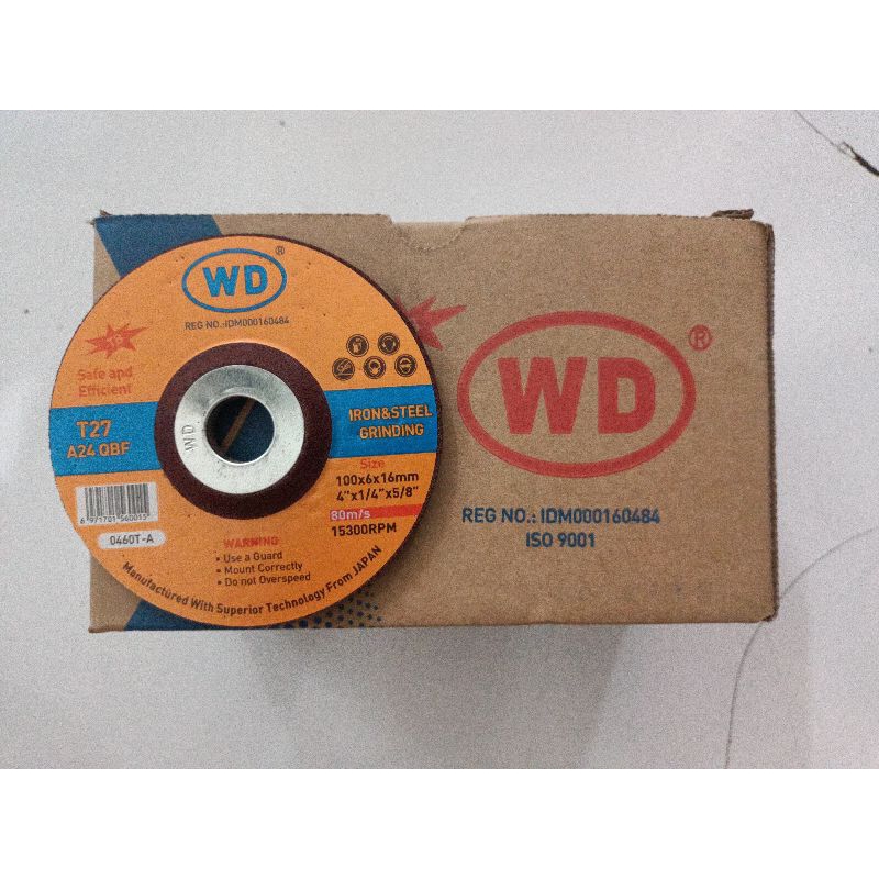 Batu Mata Gurinda Gerinda Poles Asah Tebal WD 4" Inch