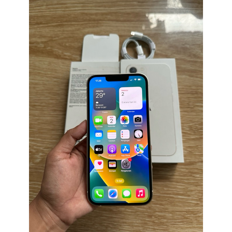 Preloved HP Iphon 13 Starlight 256gb