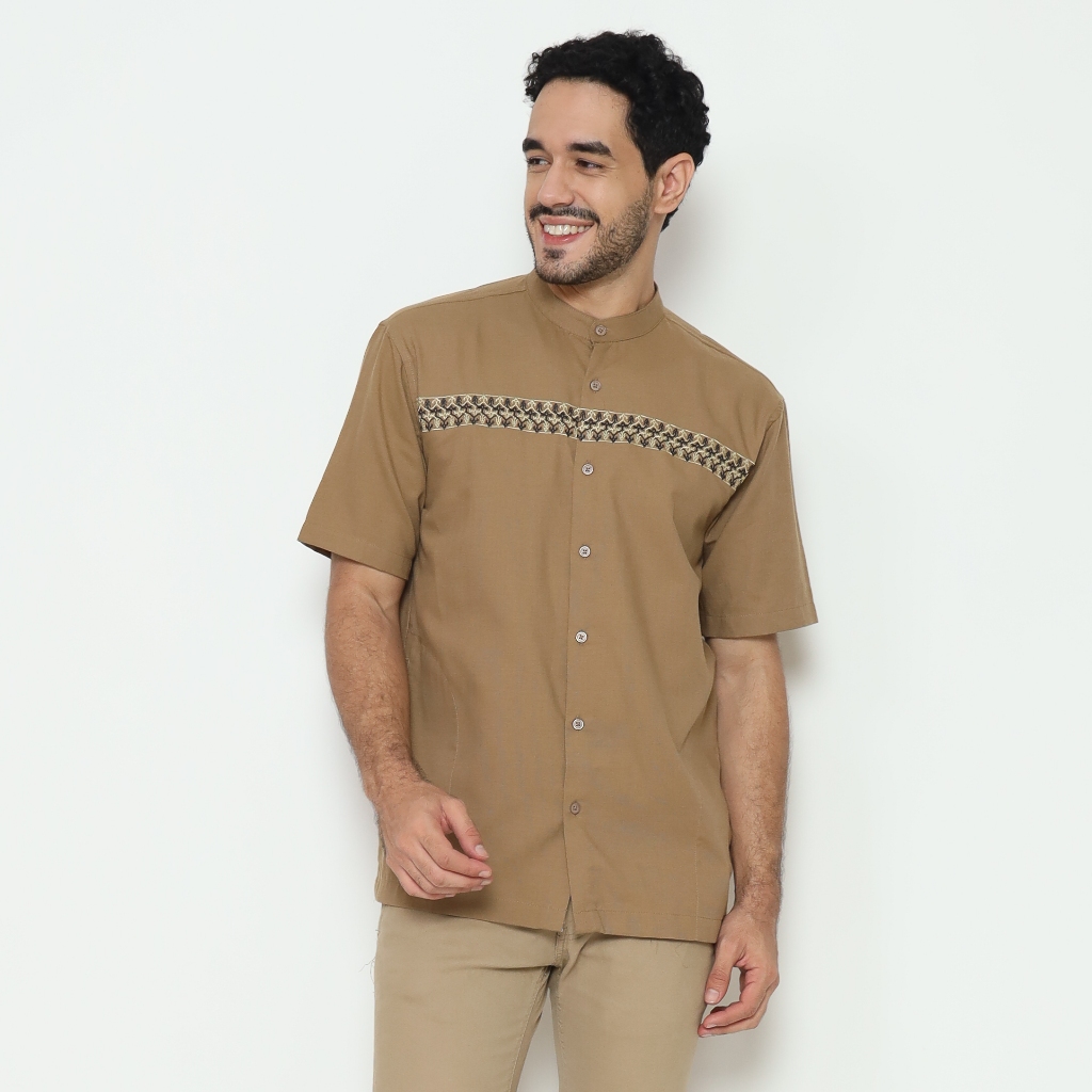 AMK Baju Koko Lengan Pendek KK Akshaya S/s Khaki