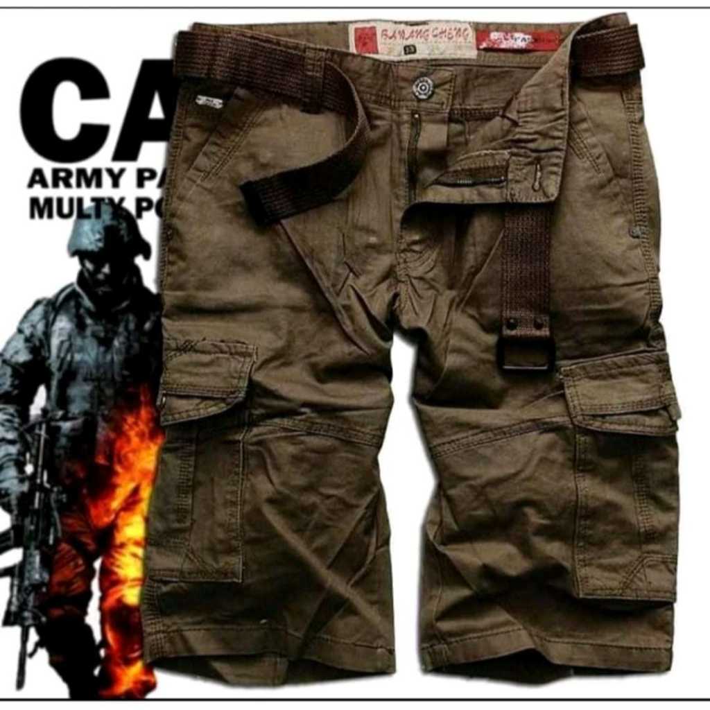 Celana Cargo Loreng Army Pendek Pria I Clana Tactical Casual Laki Laki Dewasa