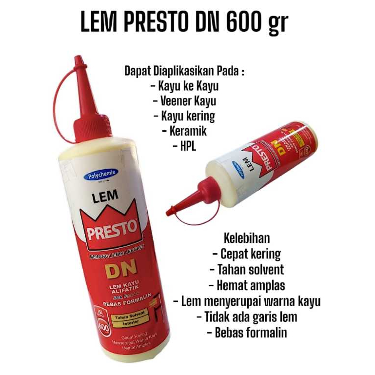 

ucl_gramari - presto lem kayu cepat kering alfatik 600g - glue interior