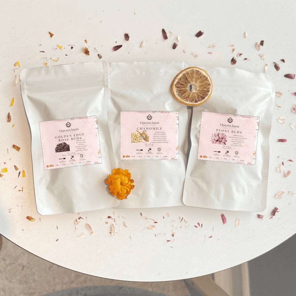 

(25gr) Tea, Tisane & Dried Fruit / Daun Teh, Bunga Teh & Buah Kering Small Size Pack / Sample / Small Sachet, Souvenir, Hadiah, Hampers - HavenJaen