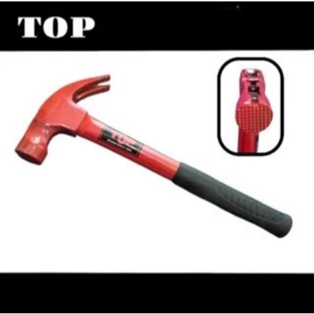 TOP palu kambing / palu cukit handle pipa besi mata gerigi + magnet
